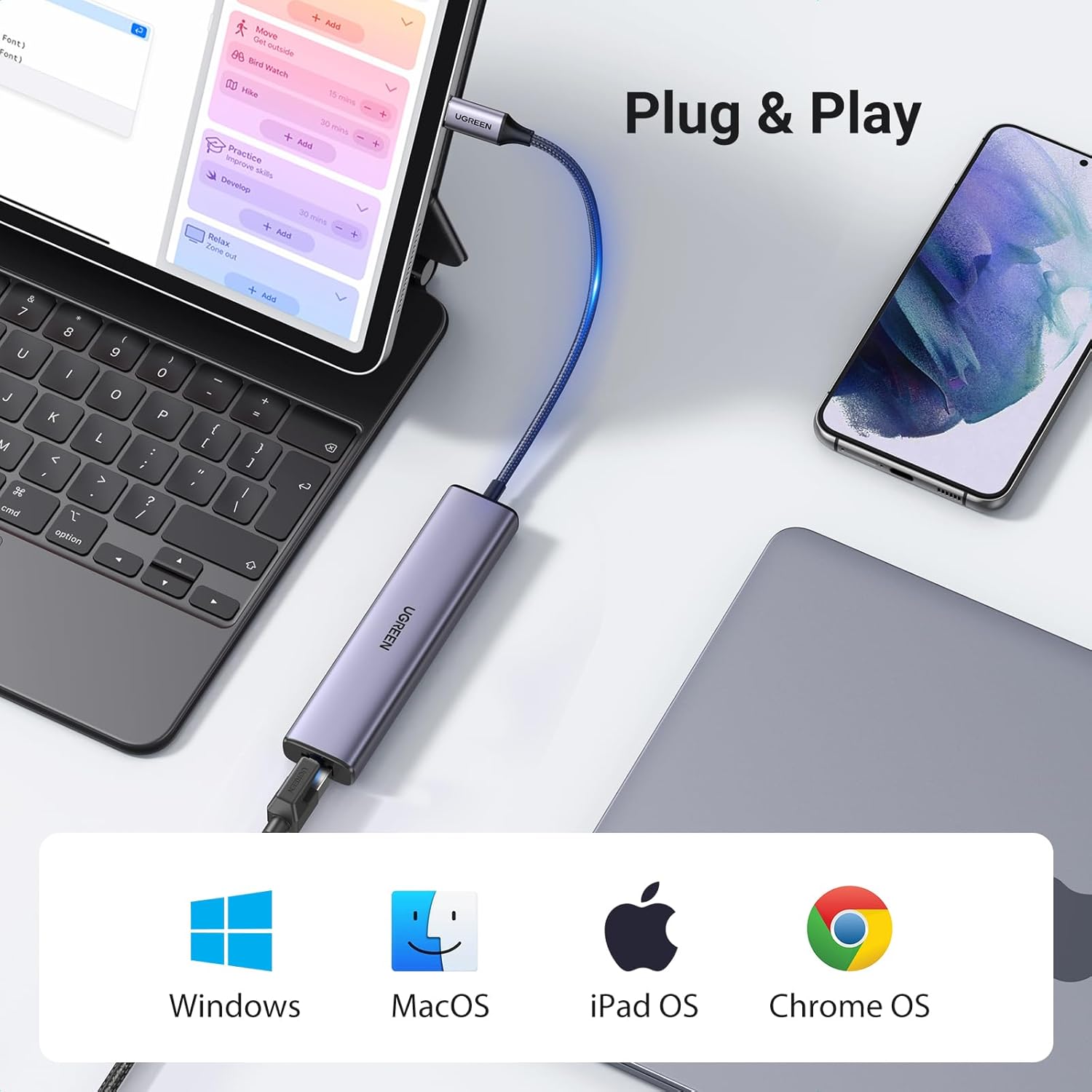 Thumbnail 4 de UGREEN Hub USB C a Ethernet 4 en 1 🌐 1000 Mbps