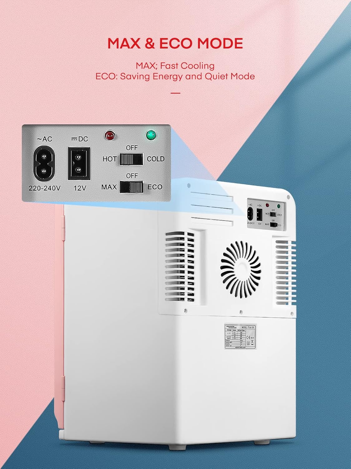 Thumbnail 4 de NORTHCLAN Mini Kühlschrank 15L Rosa