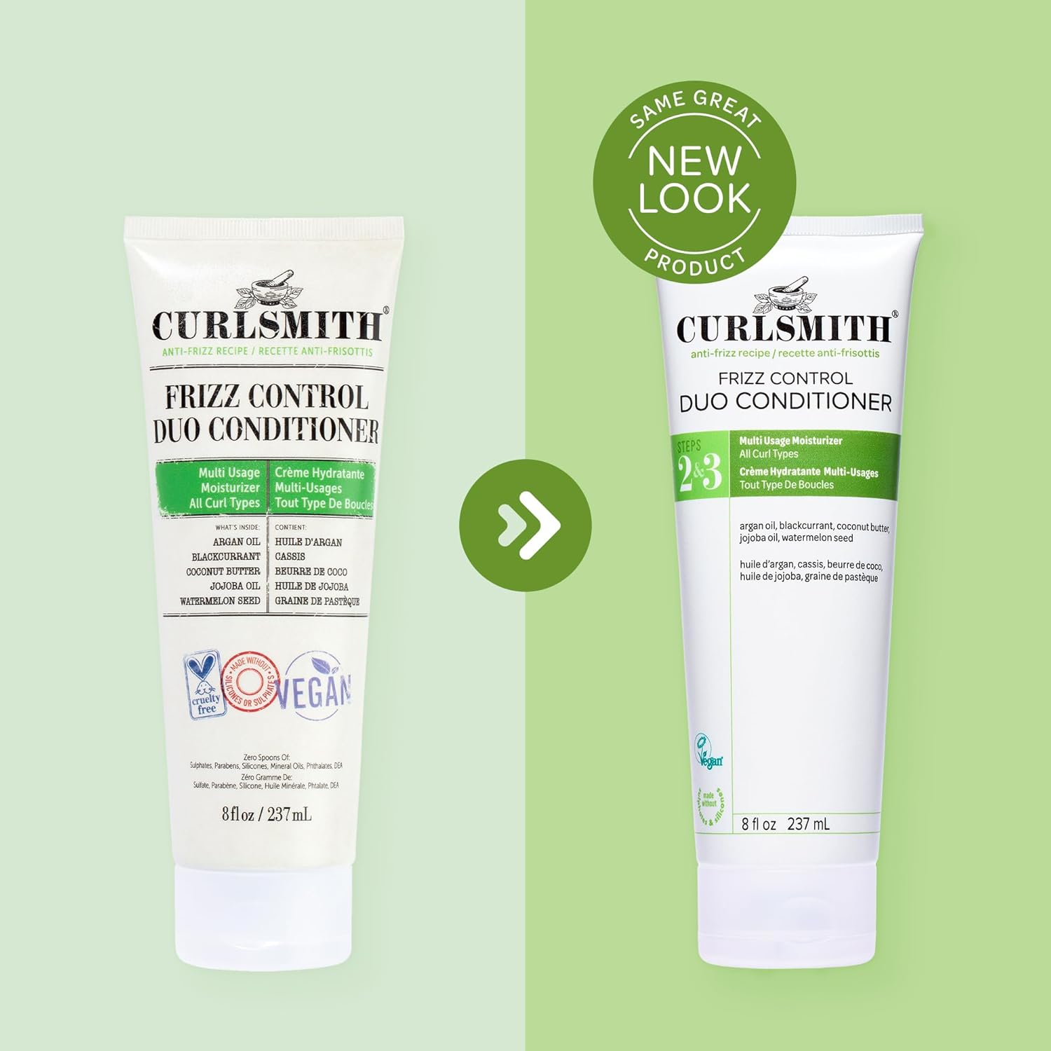 Detalle de Curlsmith Frizz Control Duo Conditioner (12 oz) – Après-shampoing hydratant anti-frisottis pour boucles