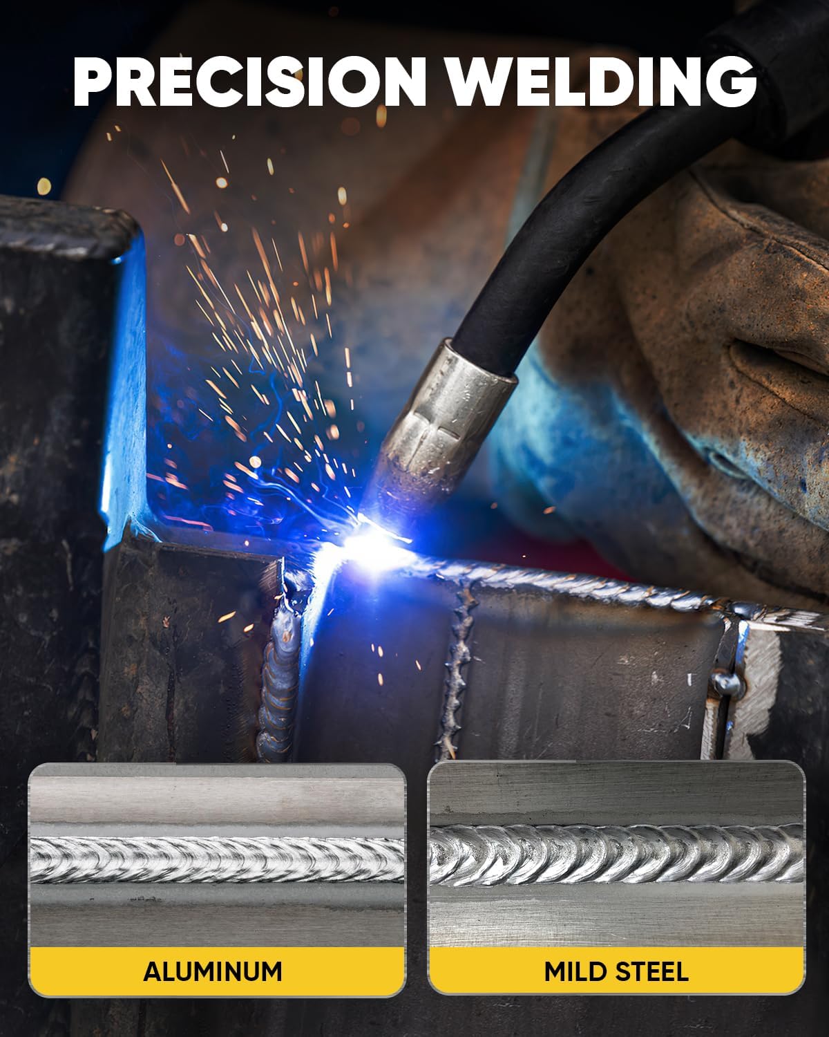 Detalle de H HZXVOGEN MIG250DP 250A 5-in-1 Aluminium Welding Machine (240V, Synergic Control)