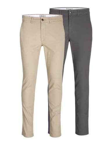 Imagen de Jack & Jones JPSTMARCO JJDAVE 2pk MP Chino Trousers, Crockery – 33W/34L UK en OfertitasTOP