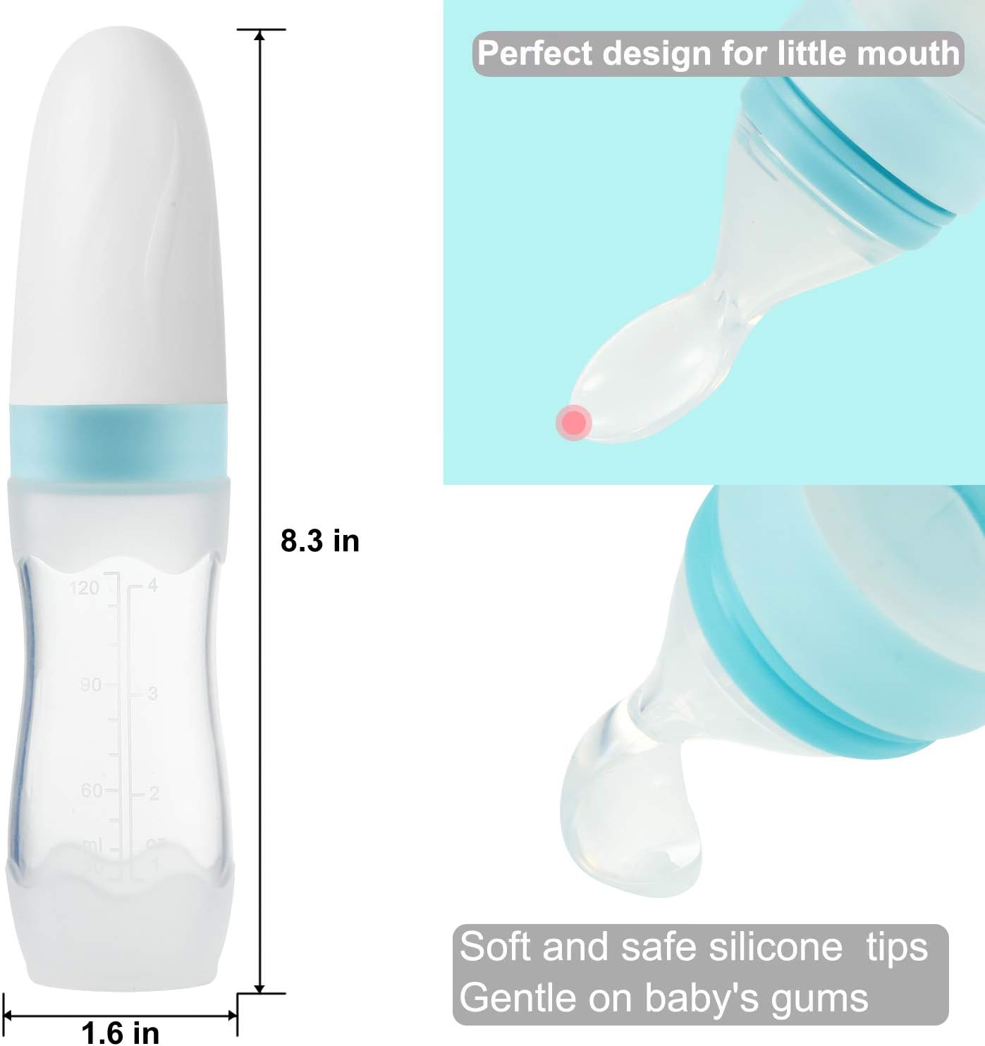 Thumbnail 2 de PandaEar Dispensing Spoon siliconen babyvoedinglepels, BPA-vrij en vaatwasmachinebestendig