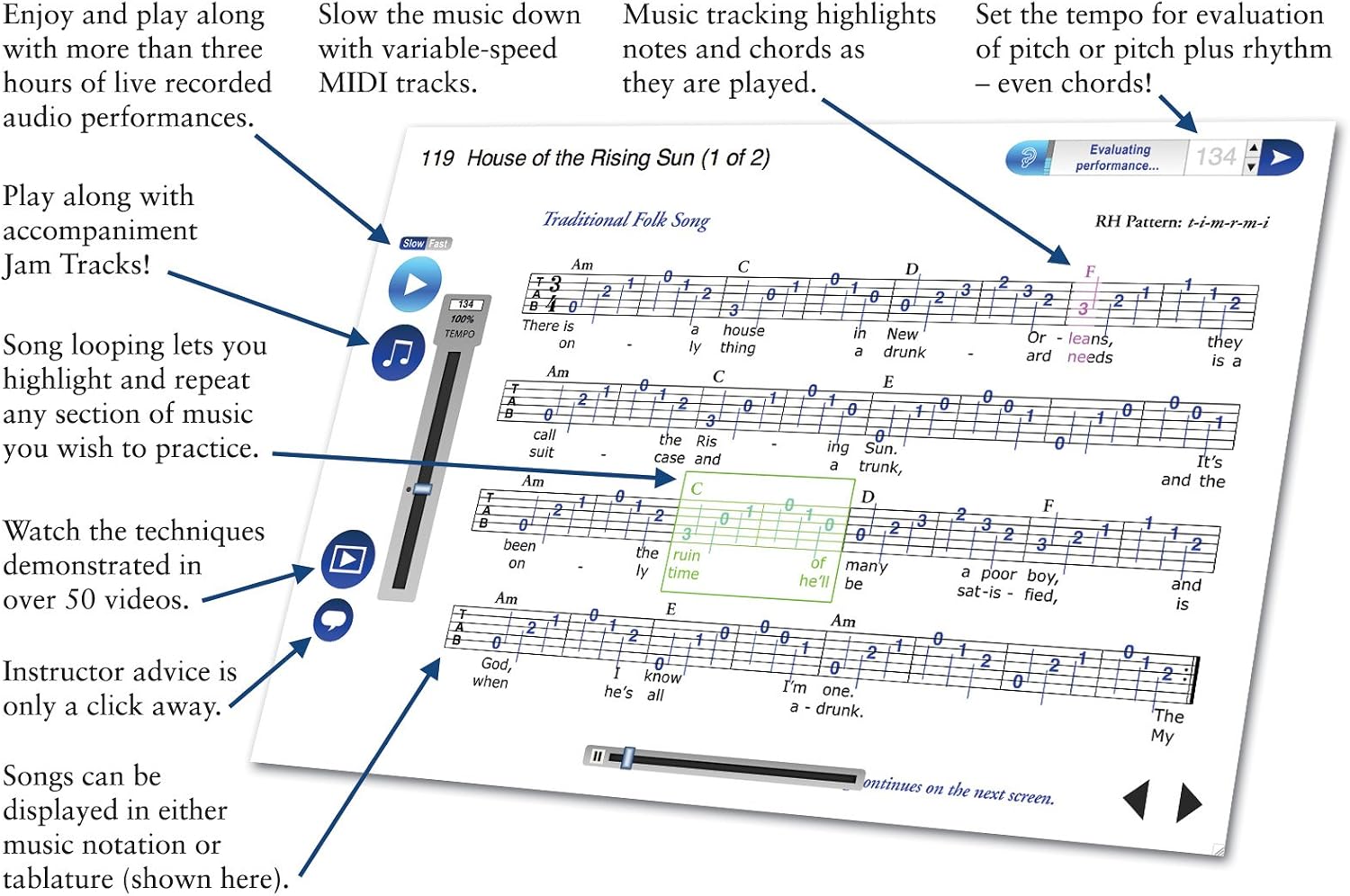 Thumbnail 3 de eMedia Guitar Method v6 [PC Download] — Learn at Home