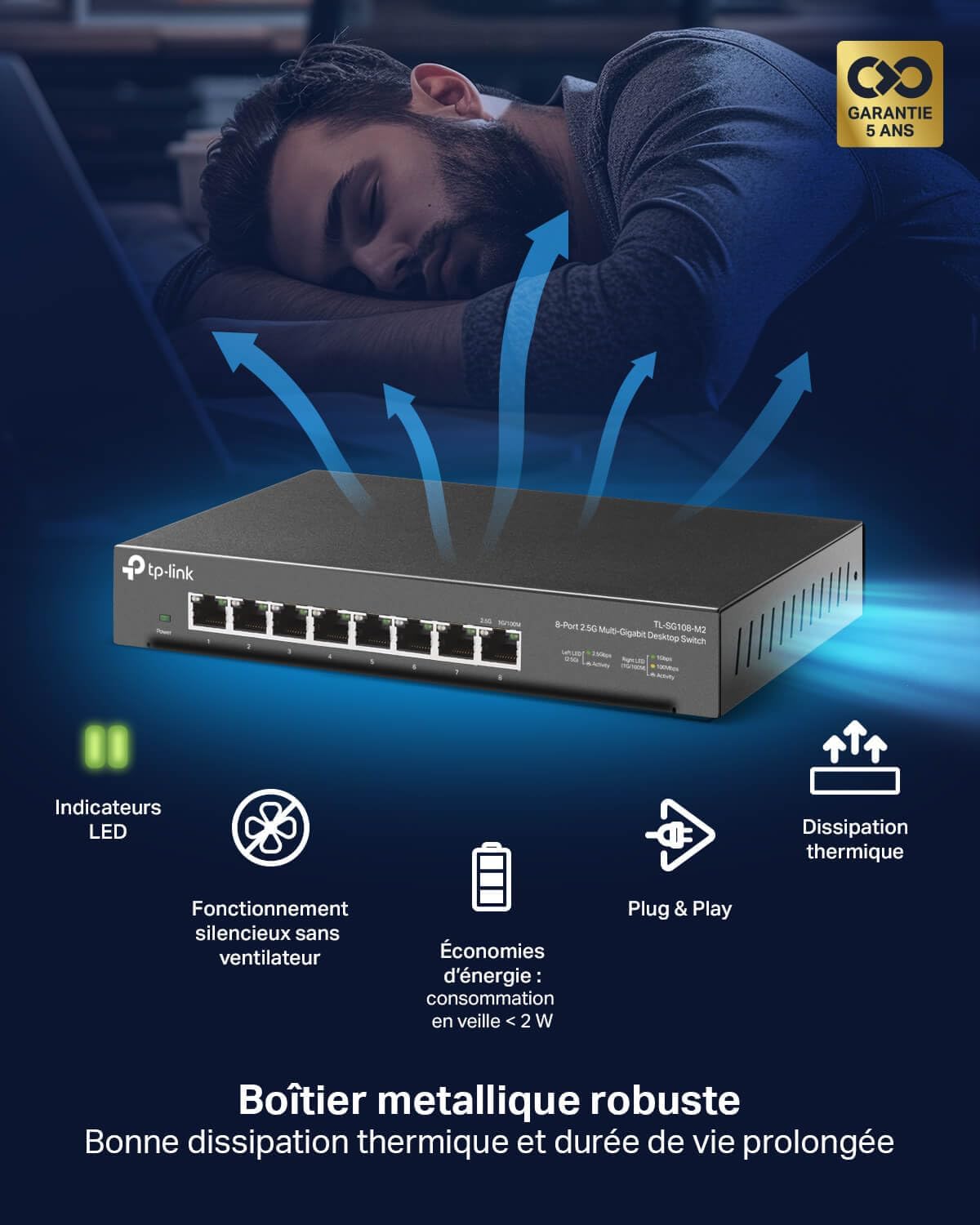 Thumbnail 2 de TP-Link TL-SG108-M2 Switch 8 ports 2.5G 💻