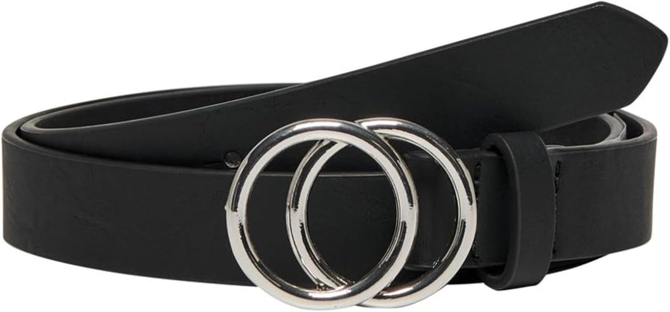 Detalle de Ceinture Only femme Onlrasmi Pu Jeans Belt Noos (ceinture) — Noir, boucle argentée