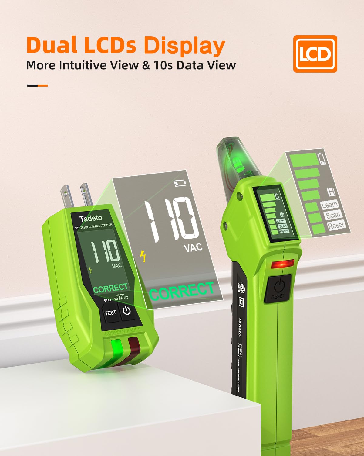 Thumbnail 1 de Tadeto Circuit Breaker Finder Tool with Outlet Tester 🔌