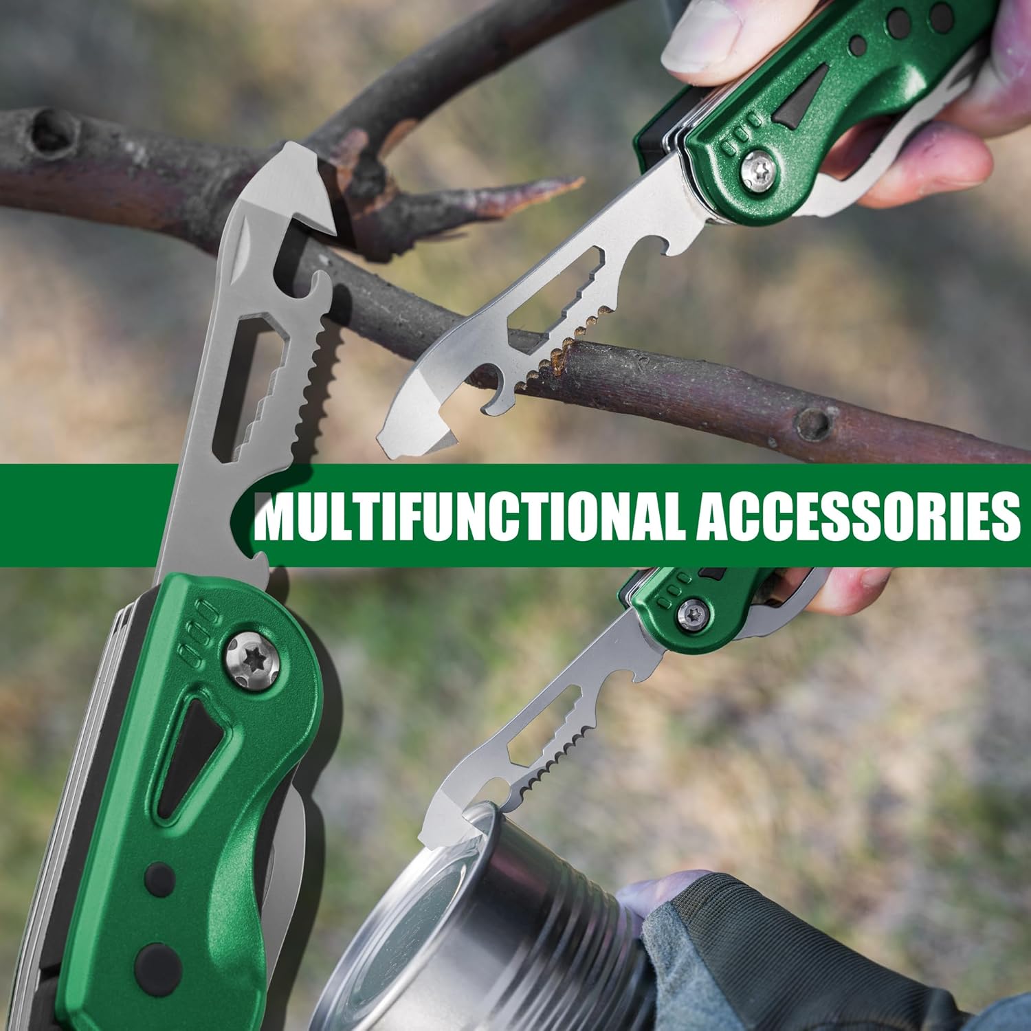 Thumbnail 6 de FLISSA Clé Multioutils 13 en 1 avec Sac – outil multifonction pour extérieur et intérieur