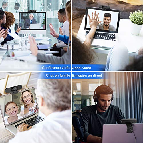 Detalle 2 de eMeet Webcam 1080P C960 : Web Cam Full HD avec double microphone et grand angle 90°