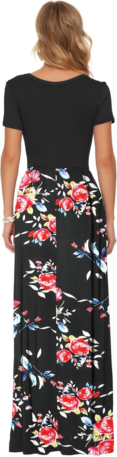 Detalle de AUSELILY Maxi Dress for Women - Summer Casual Long Dress with Pockets