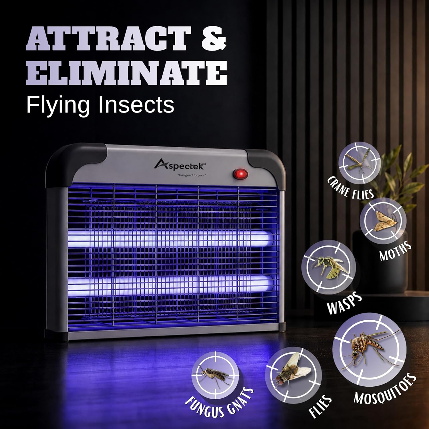 Detalle de ASPECTEK 20W Bug Zapper ⚡