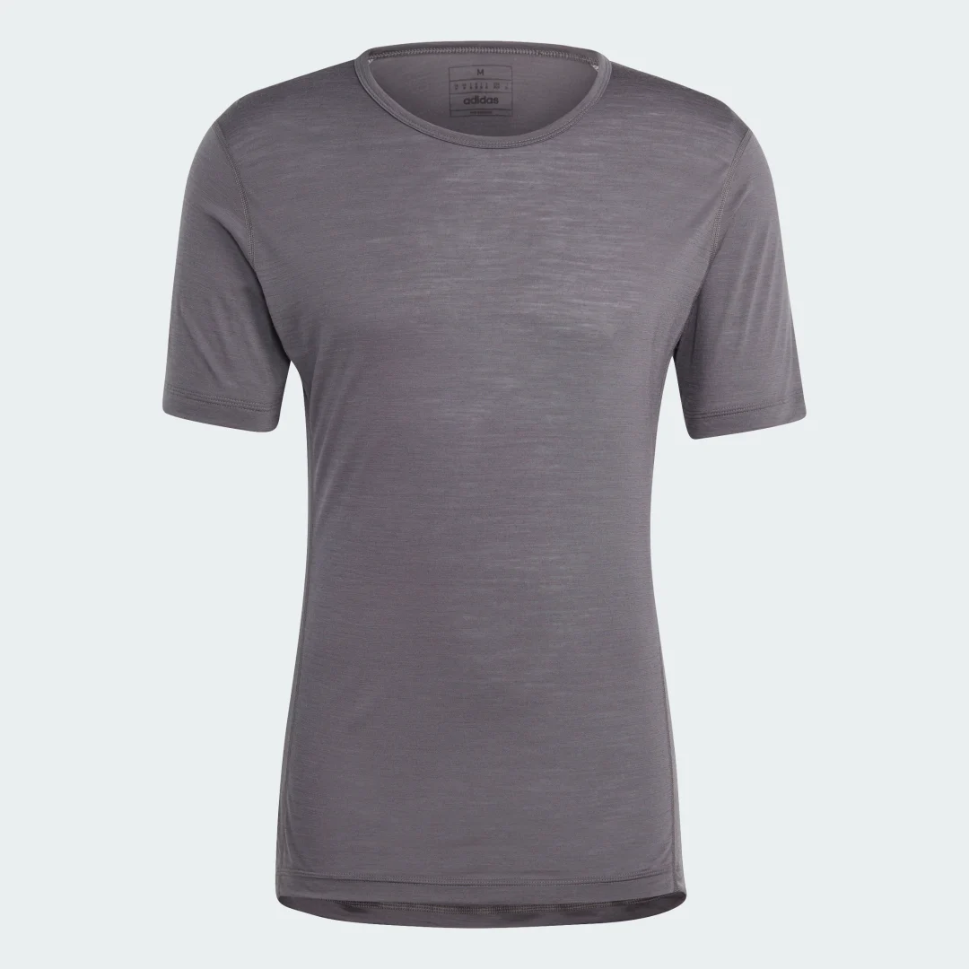 Detalle de Camiseta interior de manga corta Xperior Merino 150 de Adidas (gris)
