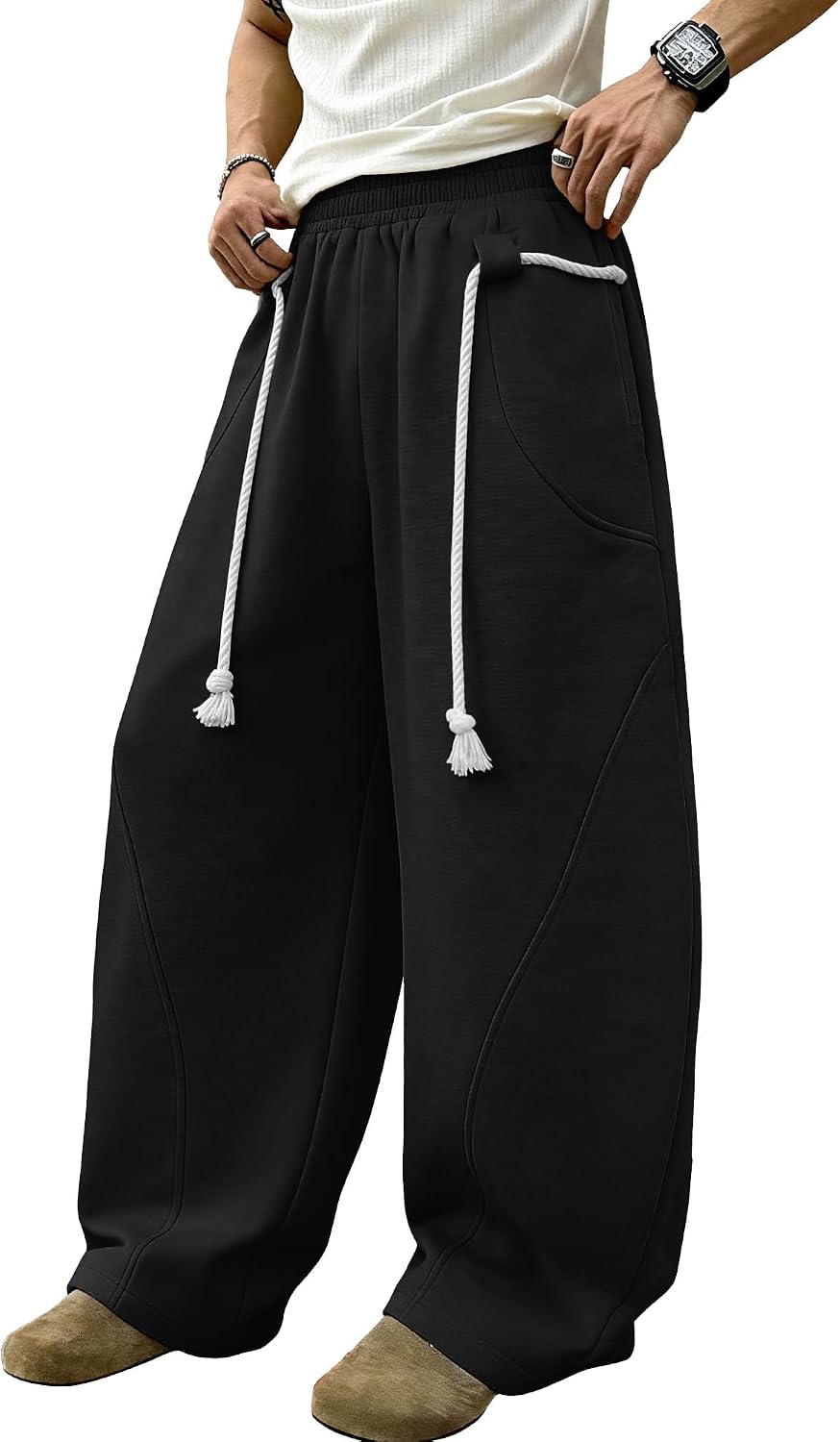 Detalle 2 de PLEPAN Baggy Sweatpants with Elastic Waist