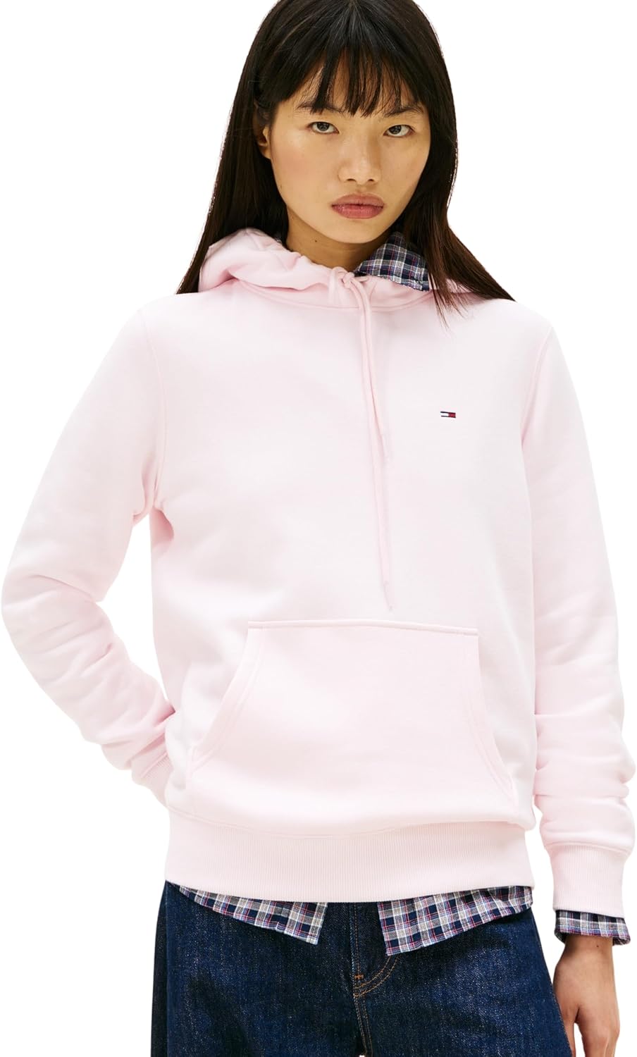 Detalle de Tommy Jeans Donna Felpa Cappuccio Flag Regular