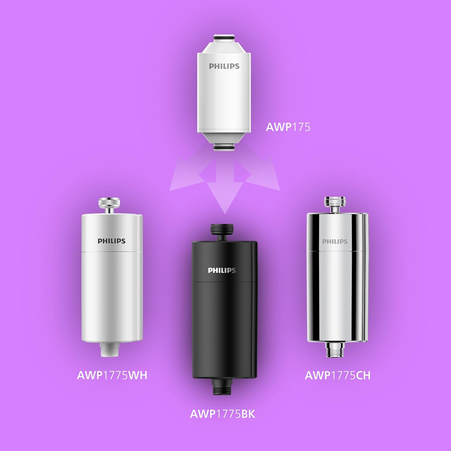 Thumbnail 4 de Philips Water Inline-Duschfilter +3 inkl. 3 Ersatzfilterkartuschen (bis zu 99% weniger Chlor) – passend für Standard-Schläuche & -Armaturen