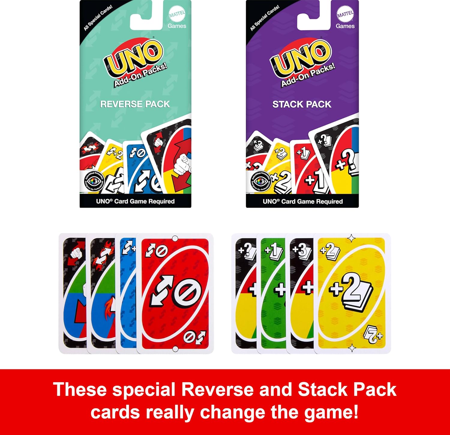 Detalle de Mattel Games UNO Card Game with 2 Add On Packs and Storage Tin