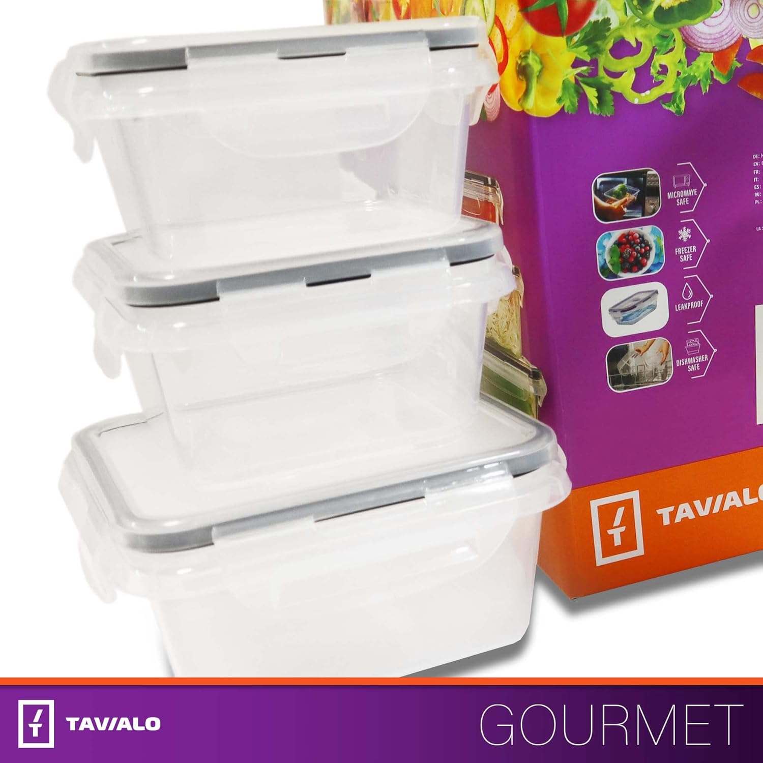 Thumbnail 6 de TAVIALO Gourmet Juego de 6 Fiambreras Antifugas y Microondas 🍱