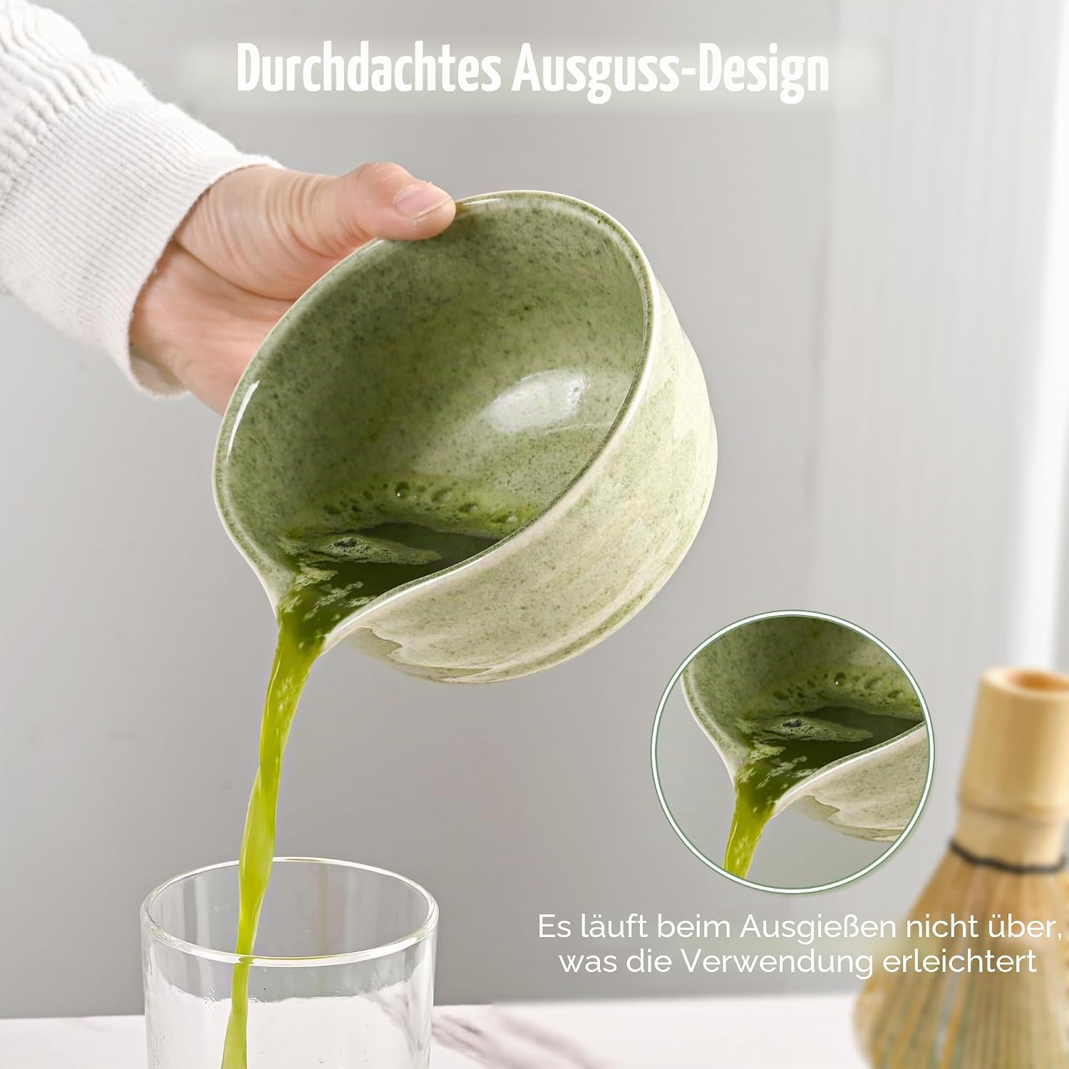 Thumbnail 4 de Matcha-Schneebesen-Set – Japanisches Matcha-Tee-Set für den Haushalt (Grün)