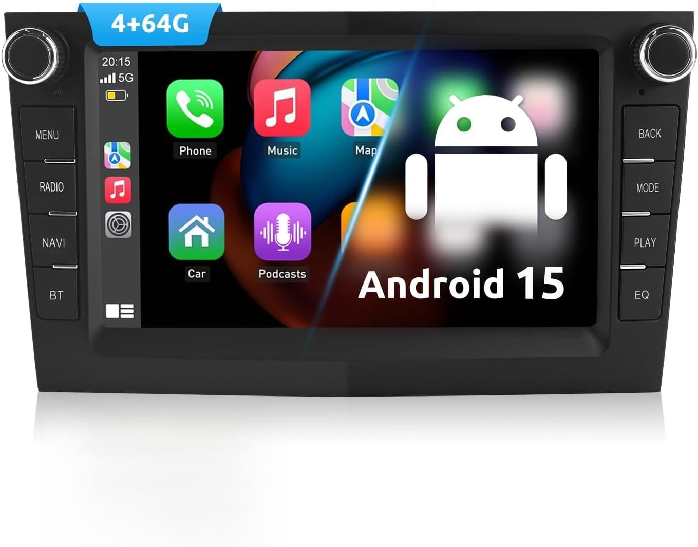 Detalle de ESSGOO True 4+64G Android 15 Car Stereo for Vauxhall/Opel: Wireless CarPlay, Android Auto & 7-inch Display