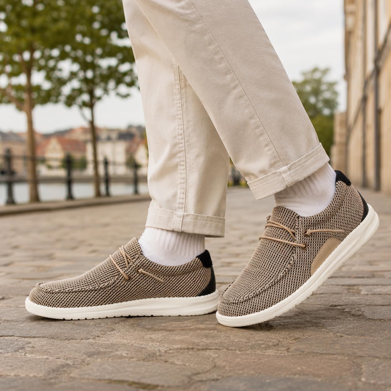 Detalle 2 de JOMIX zomermocassins voor heren met EVA-antislipzool en voetsteun