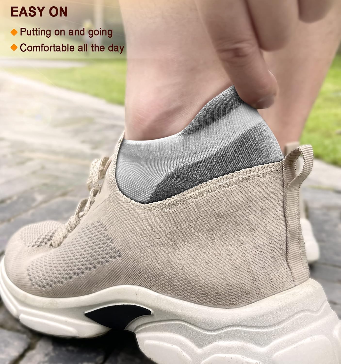 Detalle de BULLIANT Calzini sportivi Donna – 6 paia, cuscino completo e linguetta sul tallone