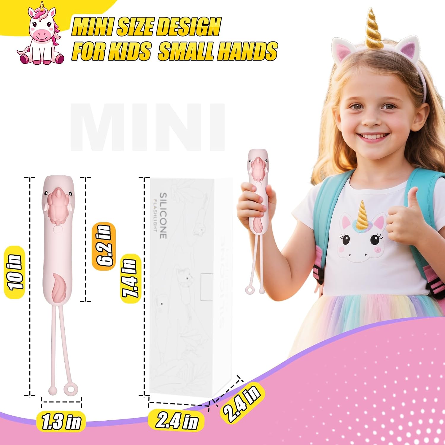 Detalle de ZKLiLi Kid's Rechargeable LED Union Flashlight 🔦