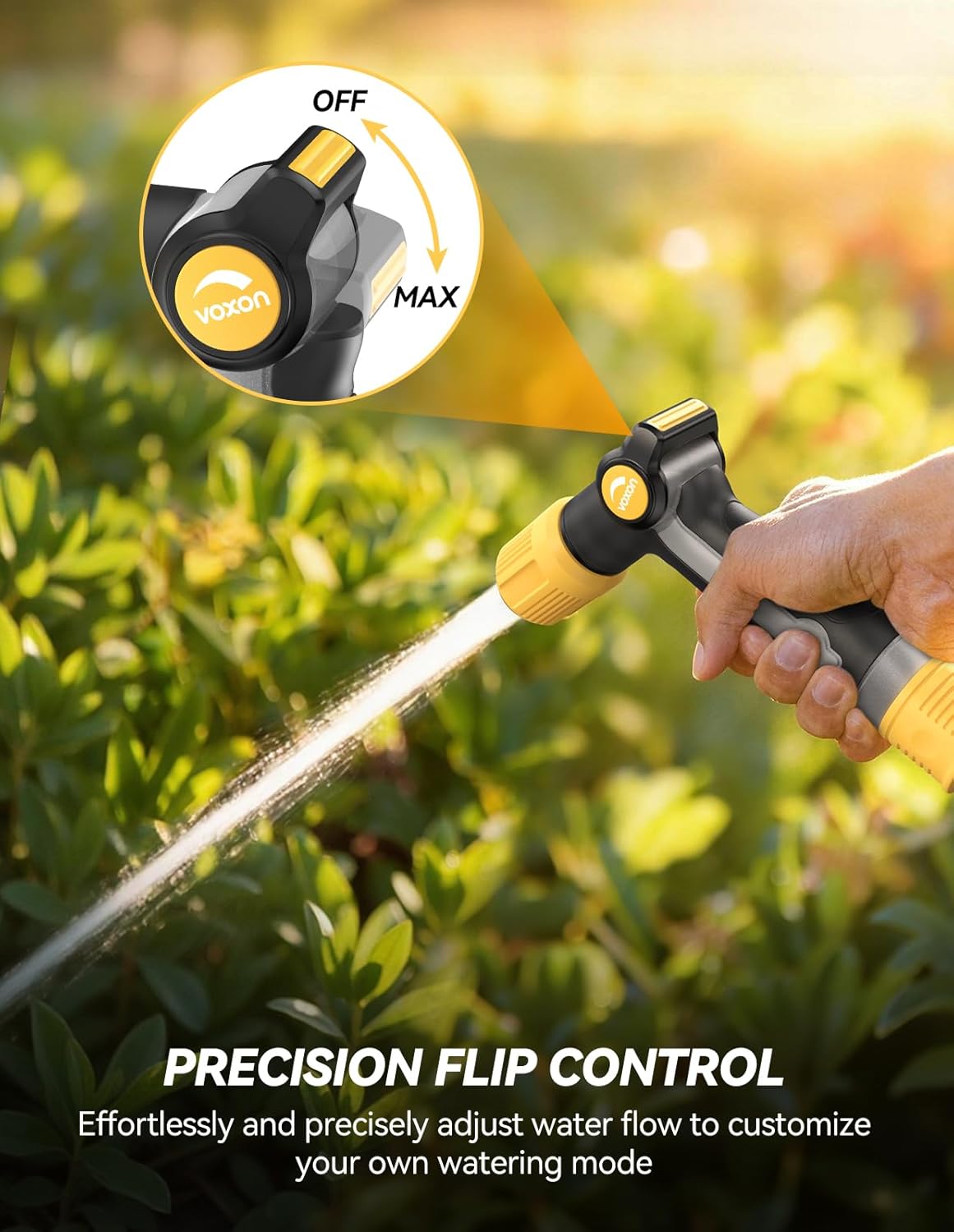 Thumbnail 5 de VOXON Metal Hose Pipe Spray Gun: Heavy‑Duty UK 3‑Pattern Sprayer with Thumb Flow Control