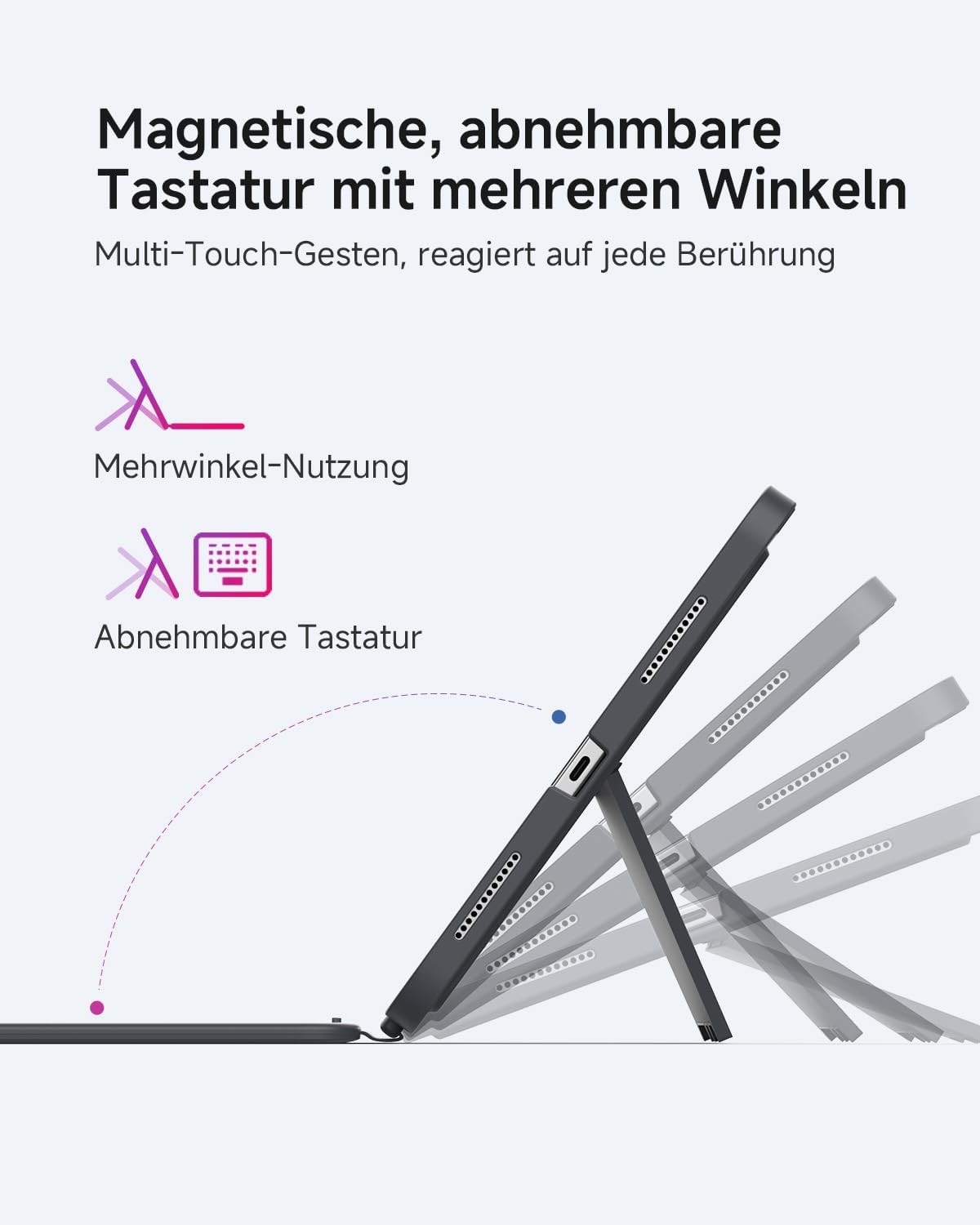 Thumbnail 6 de CACOE iPad 11 Hülle mit Tastatur A16 2025