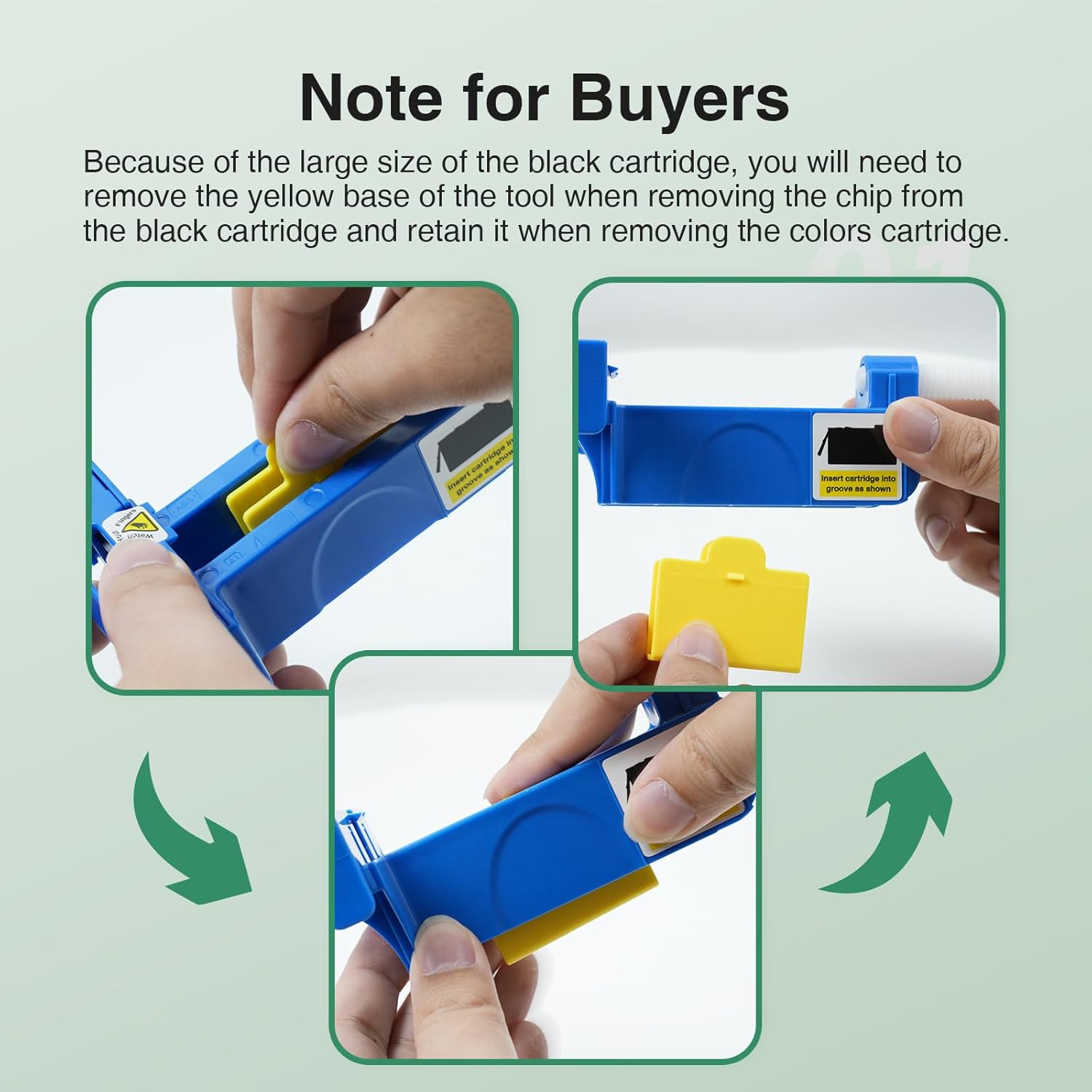 Thumbnail 4 de Colorfly 924 ink cartridges (4-pack) for HP 924 — compatible for OfficeJet Pro 8120 series, with chip remover tool