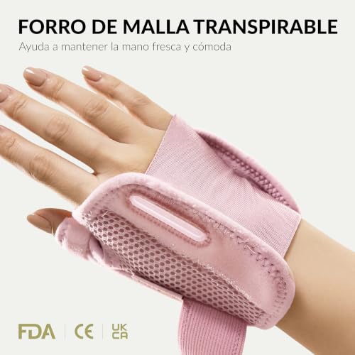 Detalle de BraceUP Muñequera Pulgar: férula neutra para pulgar y muñeca (izquierda/derecha) – alivio para artritis, tendinitis y túnel carpiano