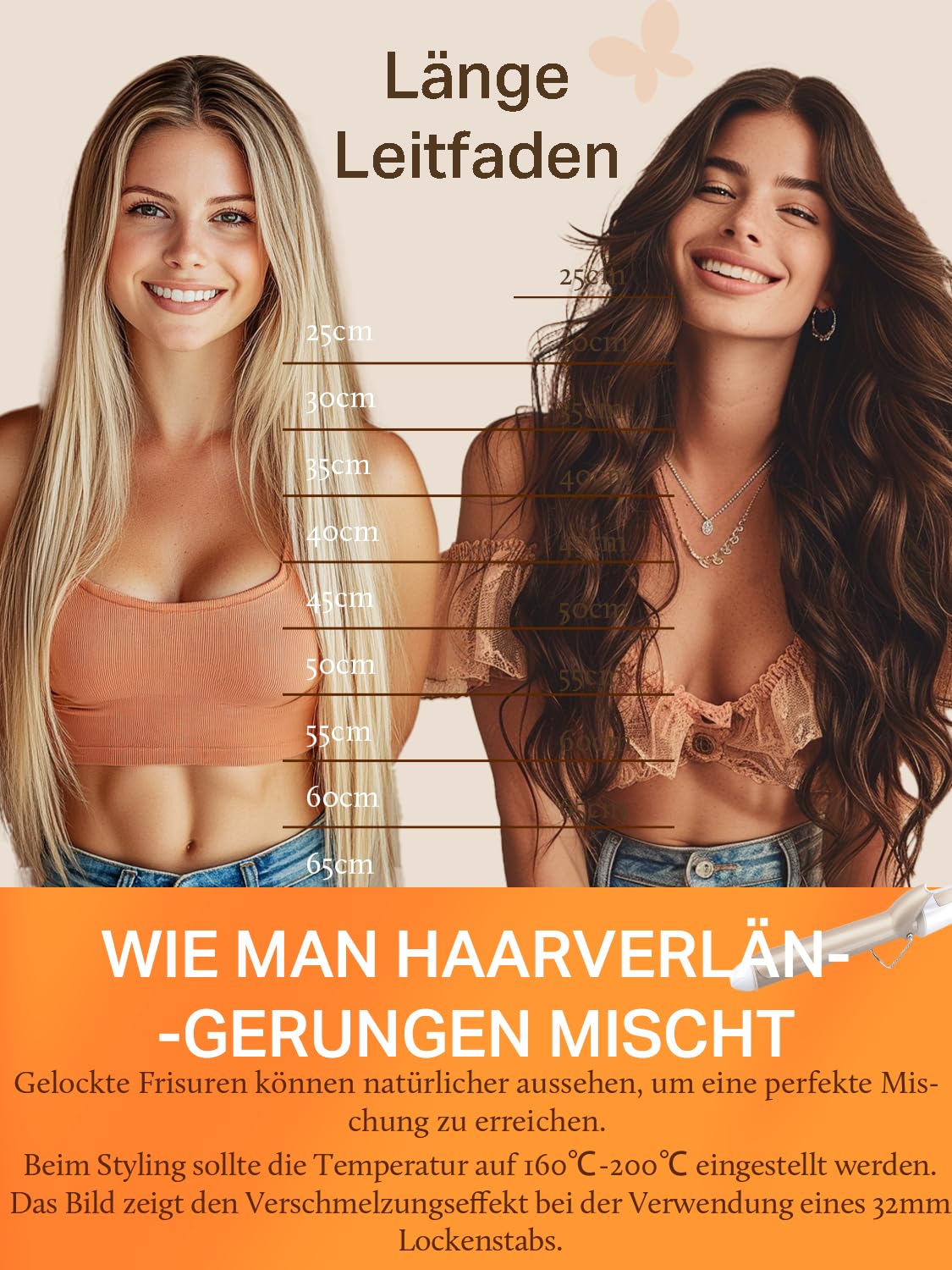 Thumbnail 6 de DOORES Tape-in Haarverlängerungen REMY Echthaar, 40 cm (16 Zoll), 50 g, 20 Stück – helles Dunkelbraun