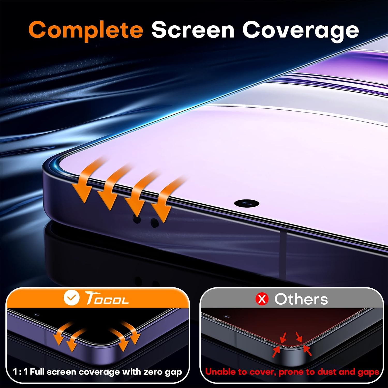 Thumbnail 4 de TOCOL 2 Pack Samsung Galaxy S24 Plus privacy screen 6.7"