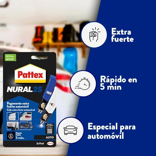 Thumbnail 2 de Pattex Nural 25 Pegamento extra fuerte para coche (2 x 11 ml) para reparaciones y pegado multimaterial