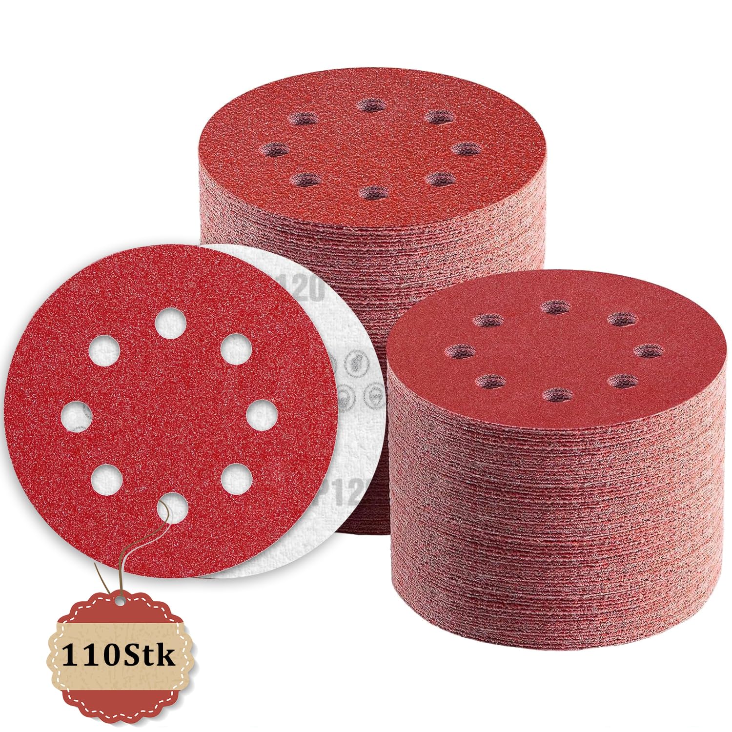 Thumbnail 6 de Schleifpapier 125mm Klett 100 Körnung | 8 Loch, Exzenterschleifer, 80 Stück
