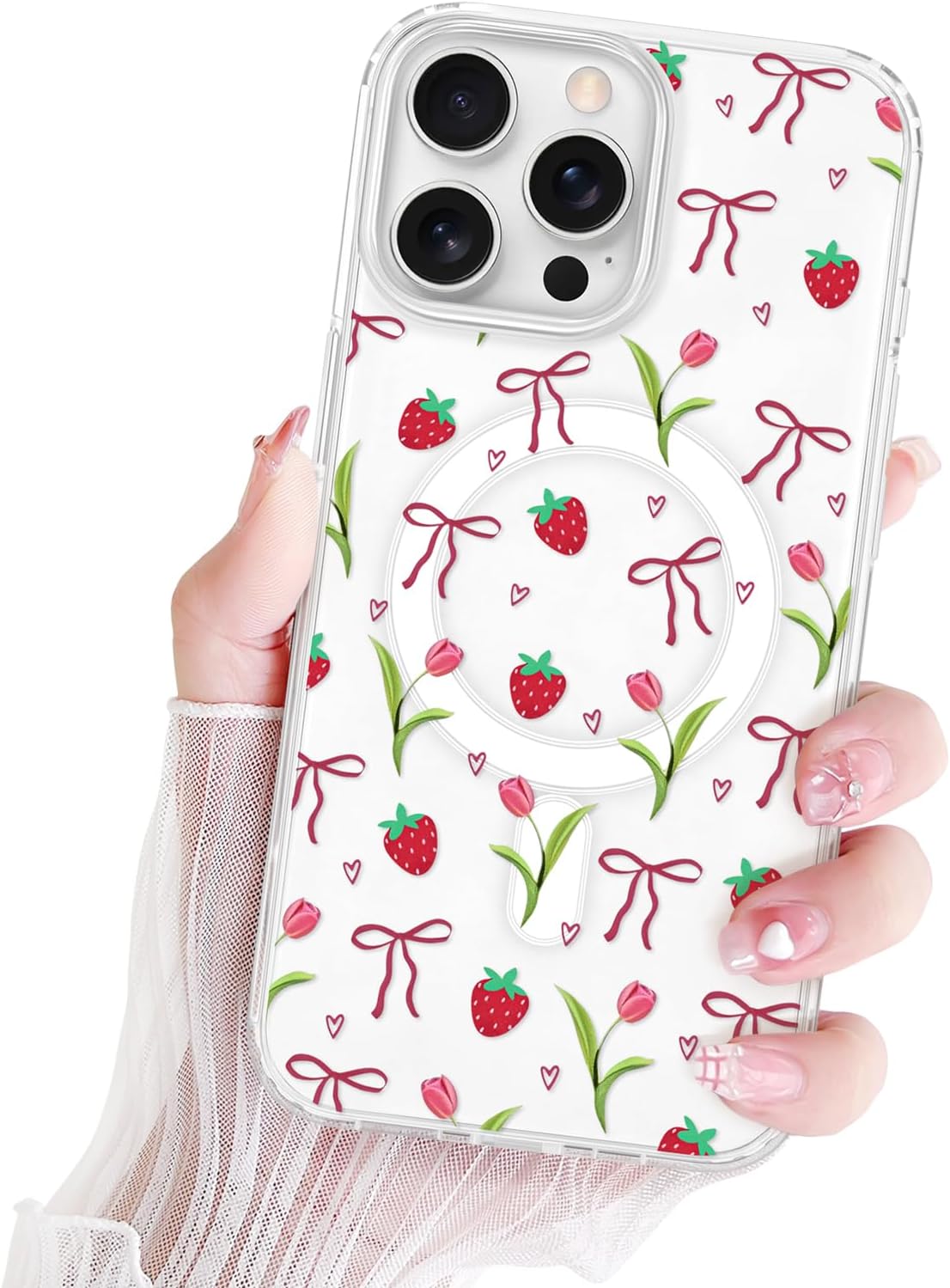Detalle de Newseego Clear Magnetic Case for iPhone 16 Pro Max