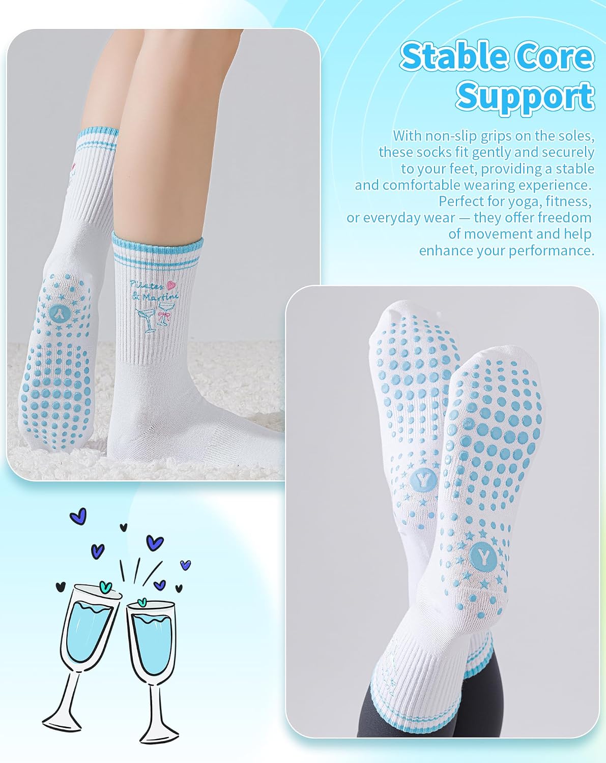 Thumbnail 5 de Yawlsow Pilates Stoppersocken Damen 36-40