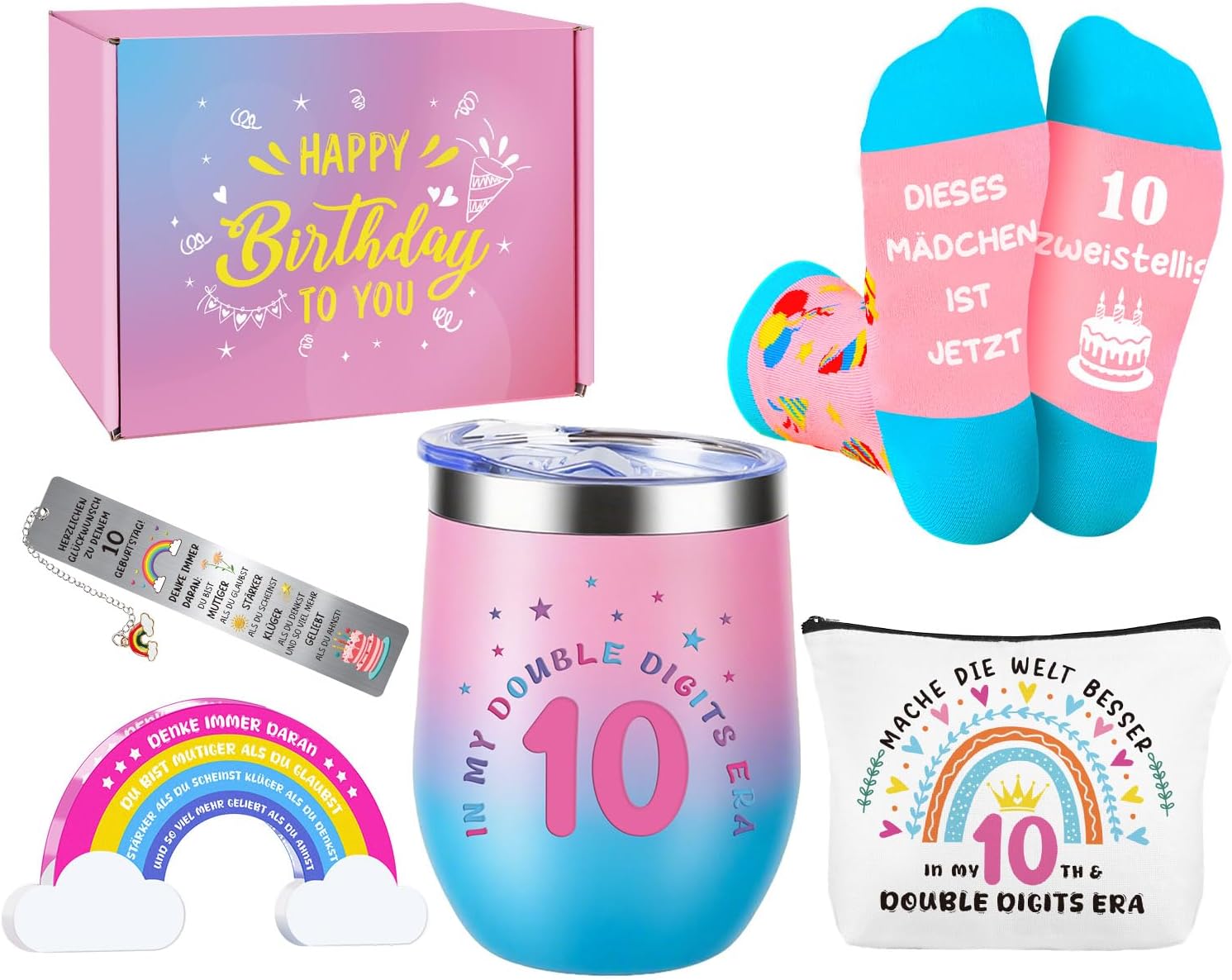 Giftota Geburtstagsgeschenk zum 10. Geburtstag für Mädchen (Set mit 6 Überraschungen)