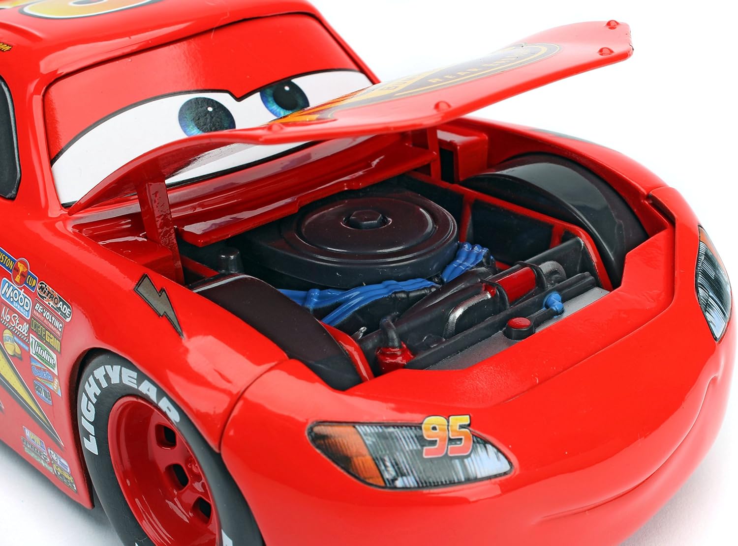 Detalle de Jada 99751 ライトニング・マックィーン 1:24 ダイキャストカー タイヤラック付き