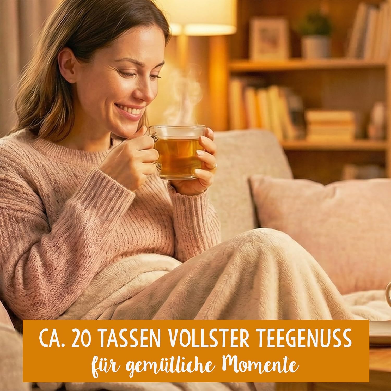 Detalle 2 de OWLBOOK® Tee Geschenkset „Eine kleine Auszeit“ mit 4 Teesorten und Edelstahl-Sieb