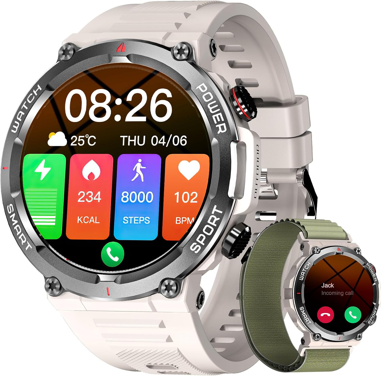 Detalle de Blackview W50 Smartwatch Uomo e Donna: Orologio Intelligente Fitness con Chiamate Bluetooth e 100 Modalità Sportive