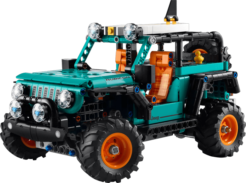 Detalle de LEGO Technic Jeep Wrangler Rubicon Geländewagen 42227 – technischer Geländeliner mit echter Lenkung