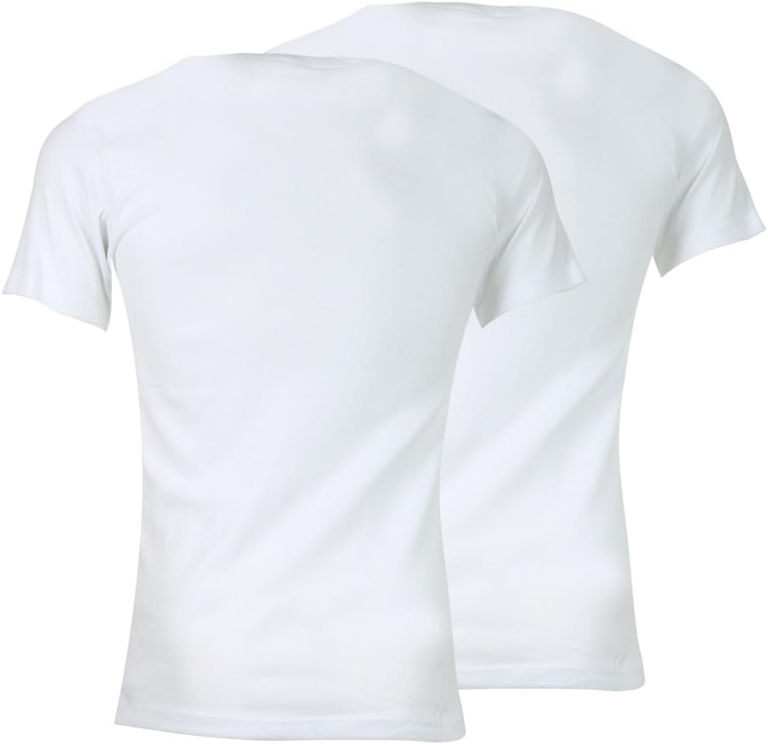 Detalle 2 de Athena – Lot de 2 T-Shirts Homme Ecopack Col V, 100% Coton, sans couture latérale