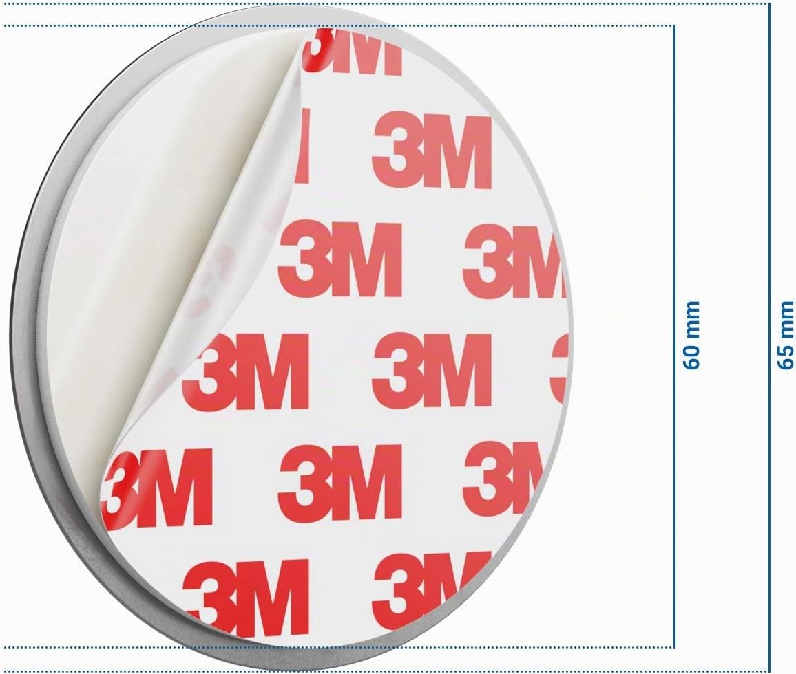Detalle de deleyCON MK3559 magnetische rookmelderhouder, zelfklevend, 65 mm, 2 stuks