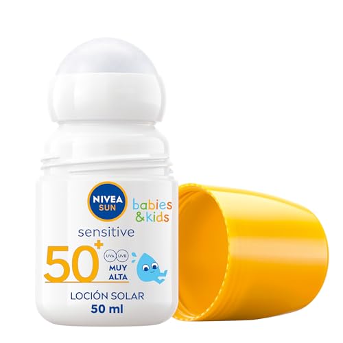 Detalle de NIVEA SUN Babies & Kids Sensitive Roll-on FP 50+: protector solar roll-on para piel sensible