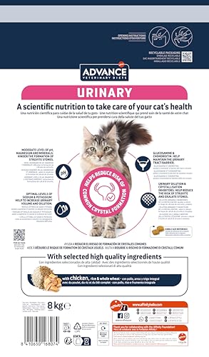Detalle de Advance Veterinary Diets Urinary per Gatti – Cibo da 8 kg per problemi del tratto urinario