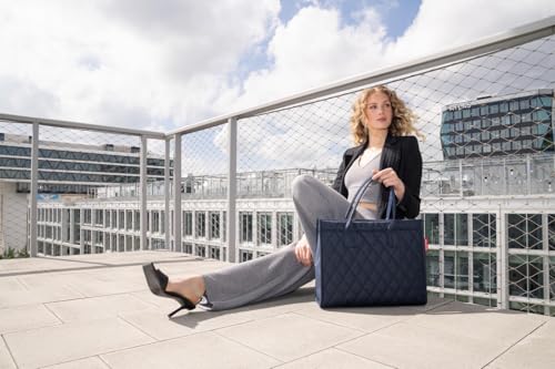 Detalle de reisenthel Daily Shopper Rhombus Midnight – Moderner, geradliniger Shopper für Alltag und Einkäufe