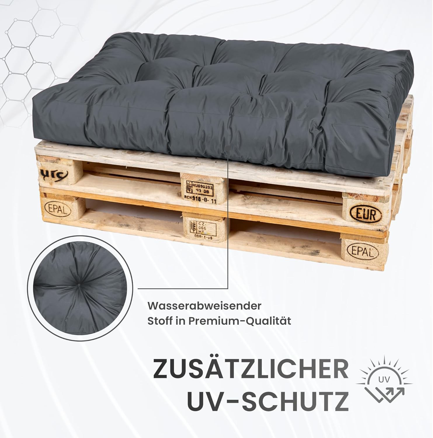 Thumbnail 3 de TexDeko® Garden Palettenkissen 120x80x18 cm