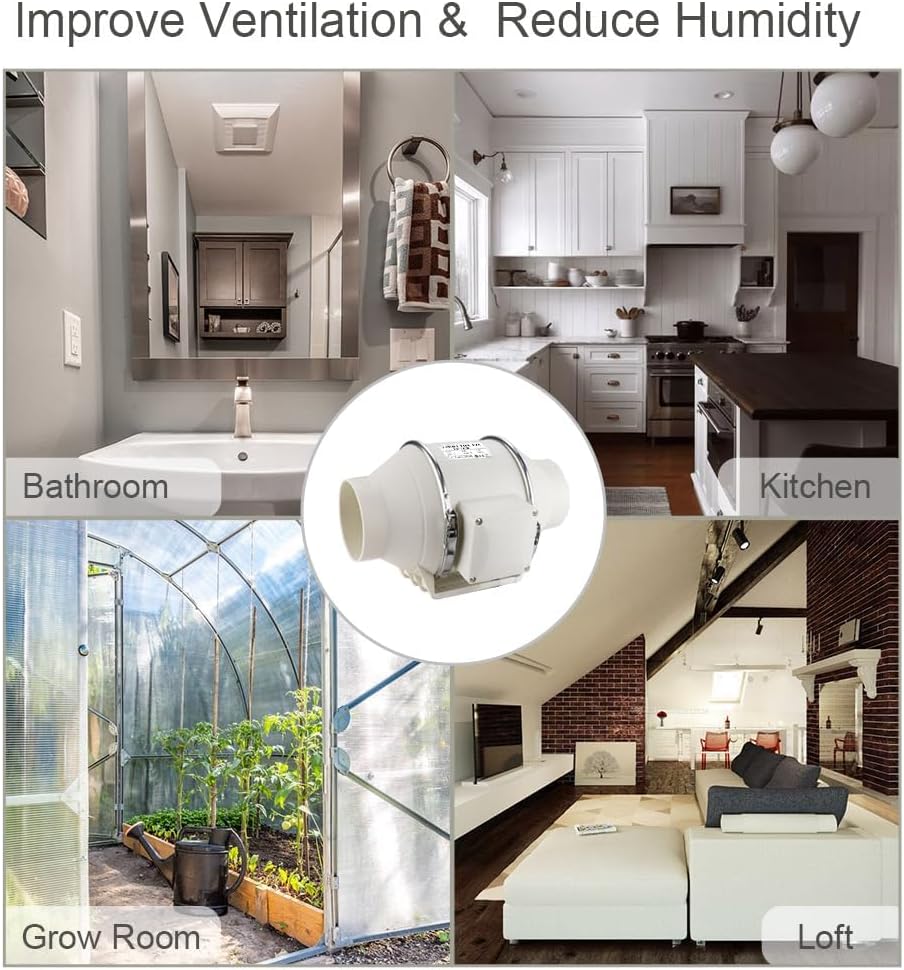 Thumbnail 5 de Inline 100mm Bathroom Extractor Fan