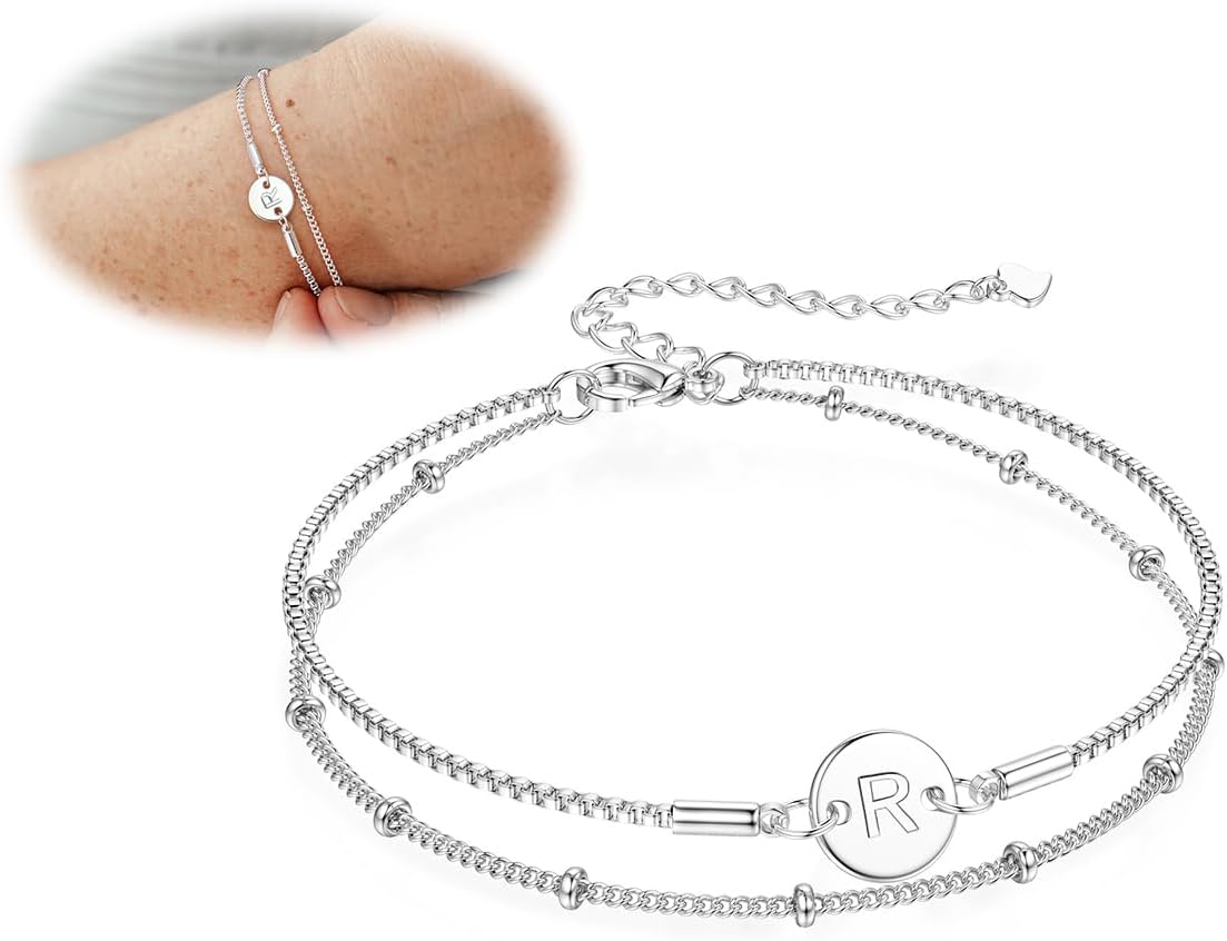 Detalle de BodyBonita pulsera de capas inicial A–Z