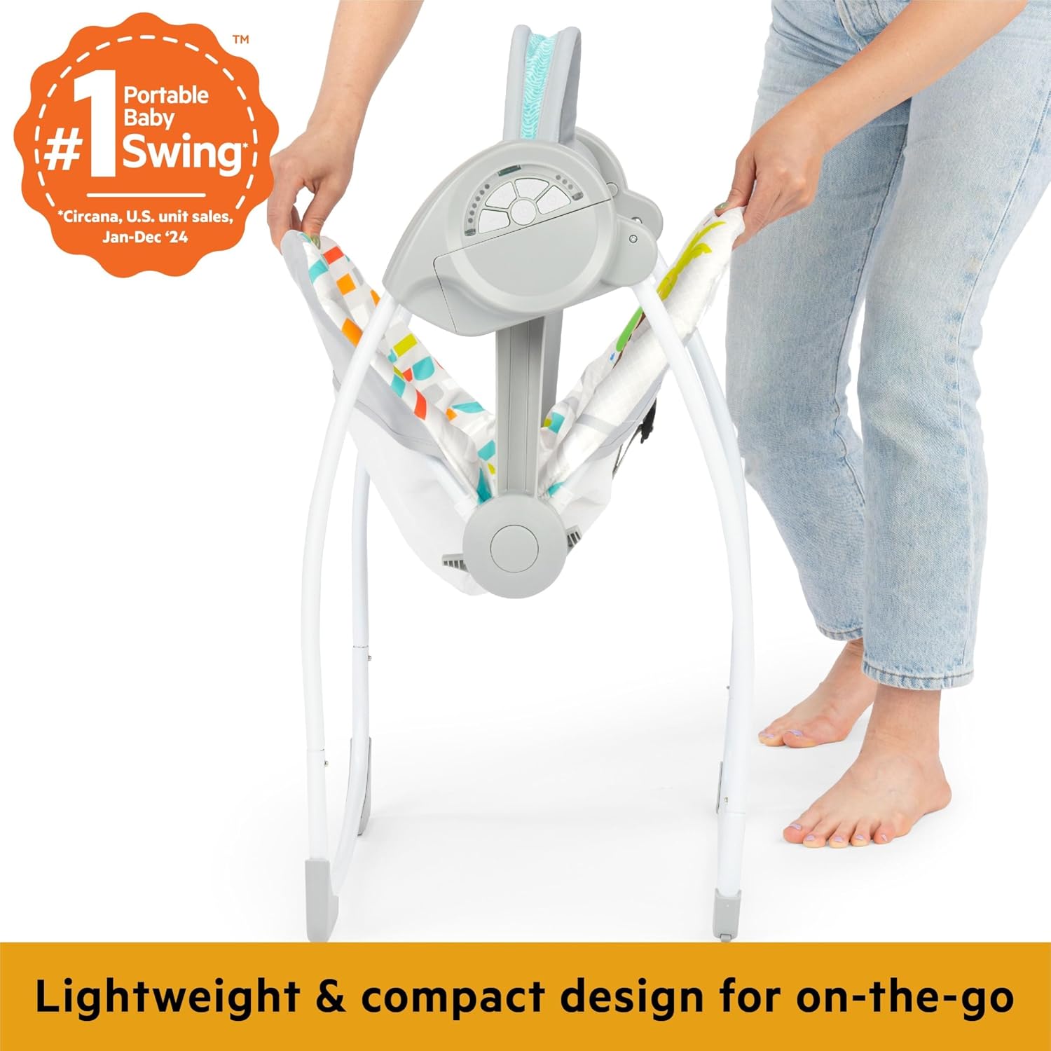 Thumbnail 1 de Bright Starts Playful Paradise Baby Swing 6‑Speed