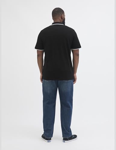 Detalle 1 de Jack & Jones Jjepaulos Polo Ss Noos Polo, Hombre, Negro, XXL